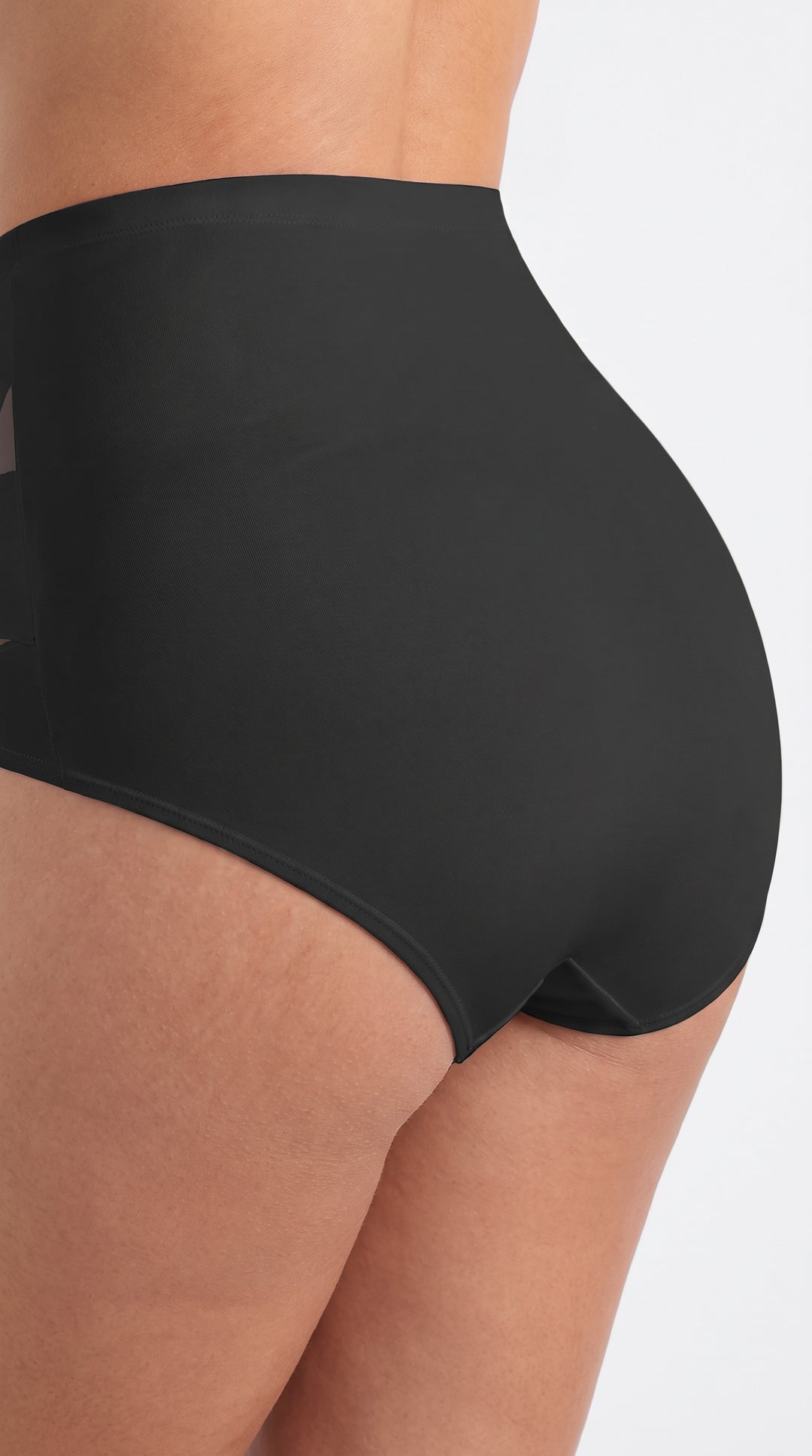 High Waist Tummy Control Breathable Mesh Cross Seamless Hip Lifting Briefs